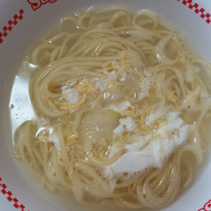 子ども向け!ラーメン入り、たまごスープ♬